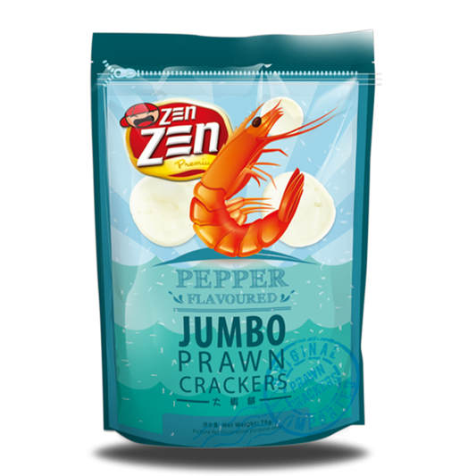 Zen Zen Jumbo Prawn Crackers Pepper 70g