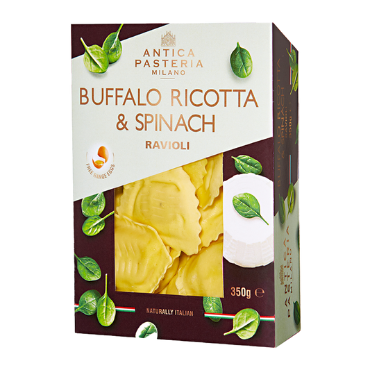 Antica Pasteria Buffalo Ricotta & Spinach Ravioli 350g