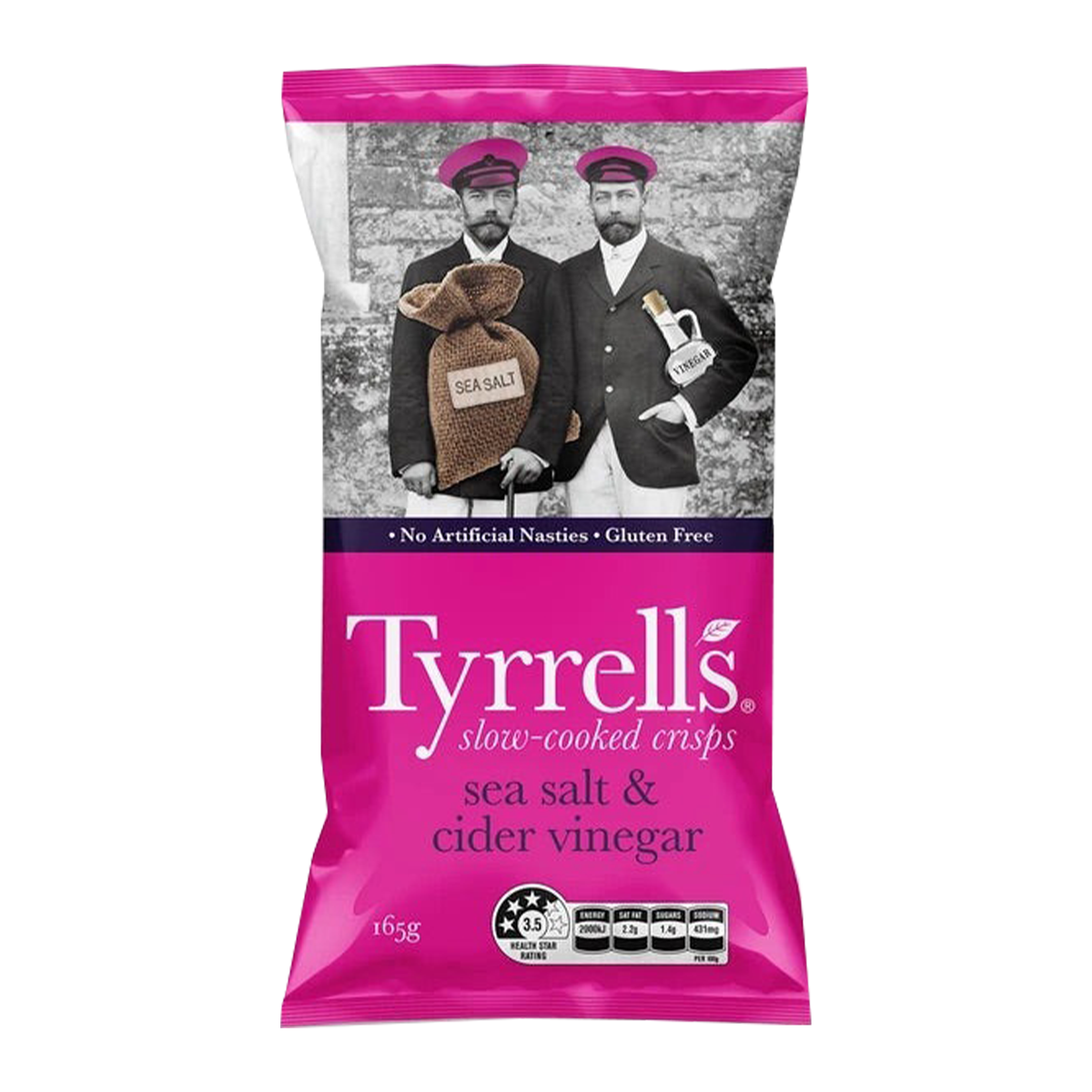 Tyrrells Sea Salt and Cider Vinegar Chips 165g
