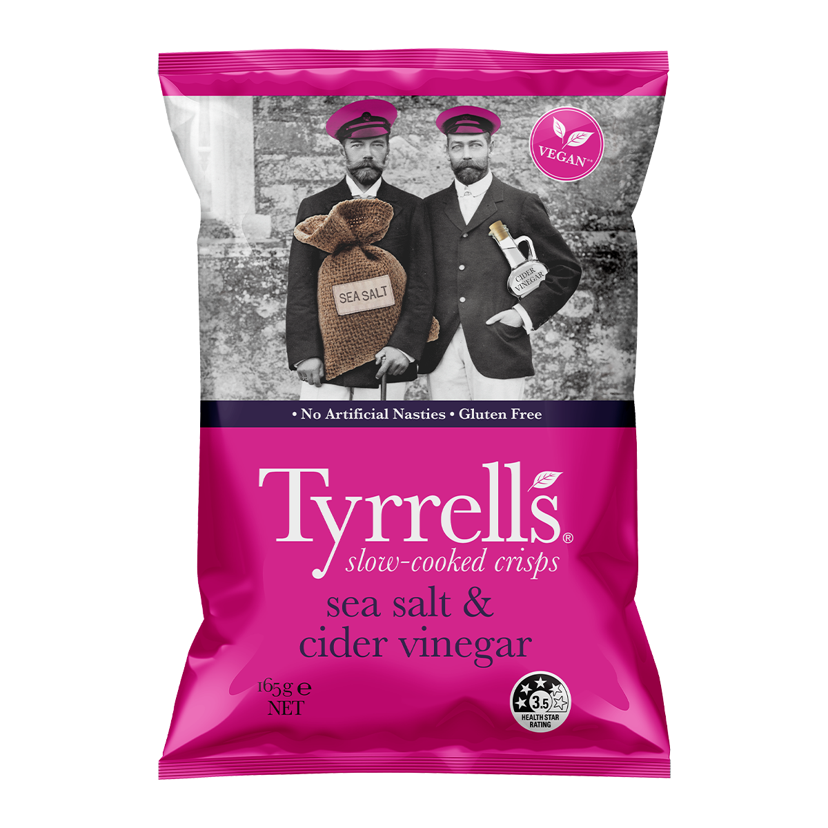 Tyrrells Sea Salt and Cider Vinegar Chips 165g