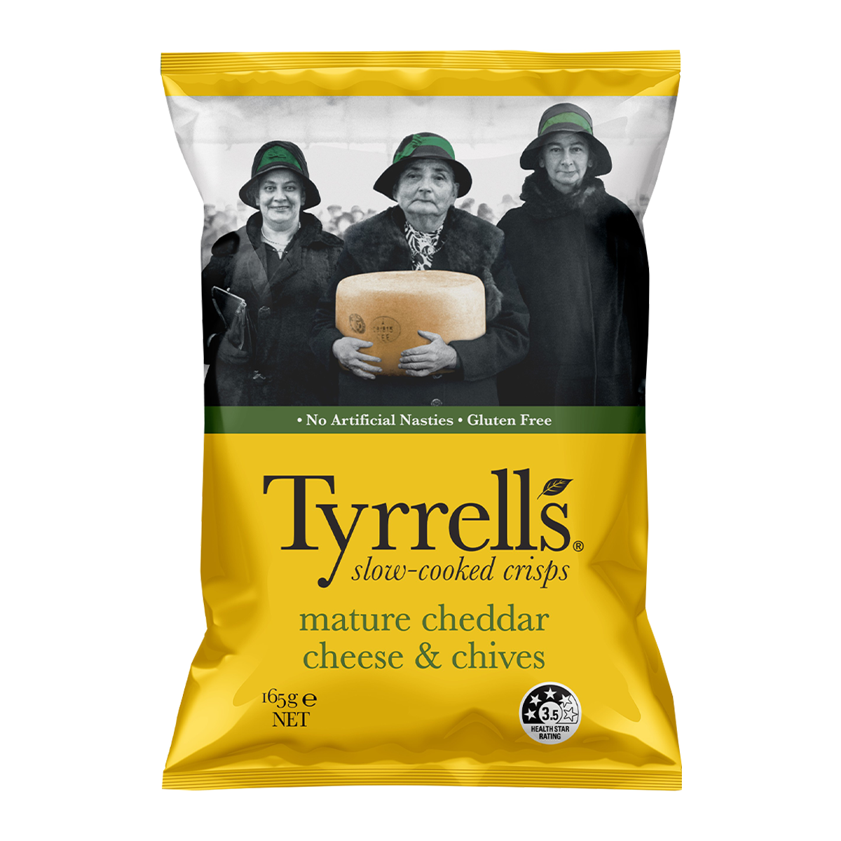 Tyrrells Crisps Cheddar & Chive 165g