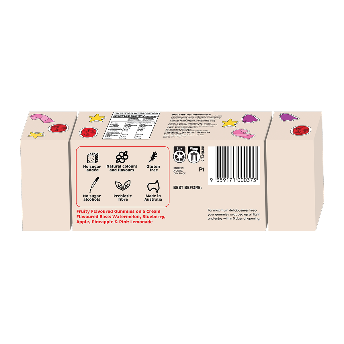Funday Natural Sweets Festive Bonbon 100g
