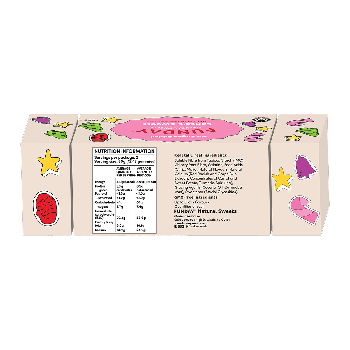 Funday Natural Sweets Festive Bonbon 100g