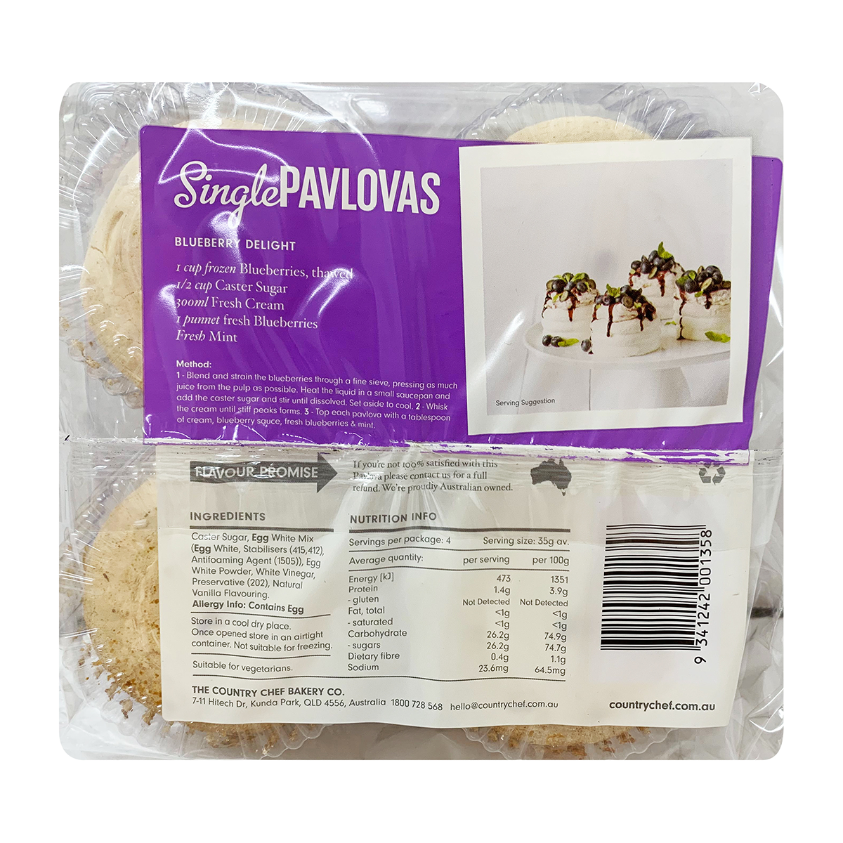 The Country Chef Bakery Co. Pavlova x4 140g