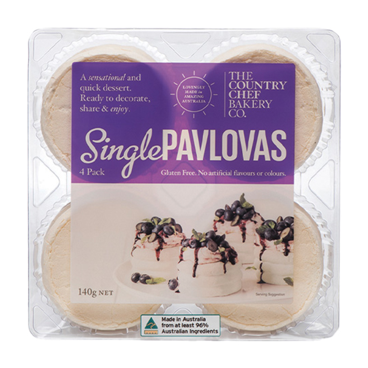 The Country Chef Bakery Co. Pavlova x4 140g