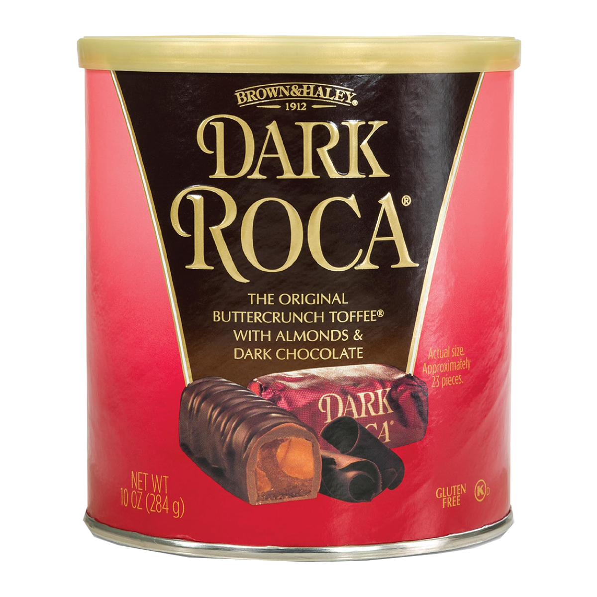 Brown and Haley Dark Chocolate Almonds Roca Can 284g