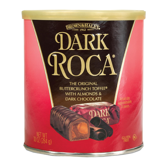 Brown and Haley Dark Chocolate Almonds Roca Can 284g