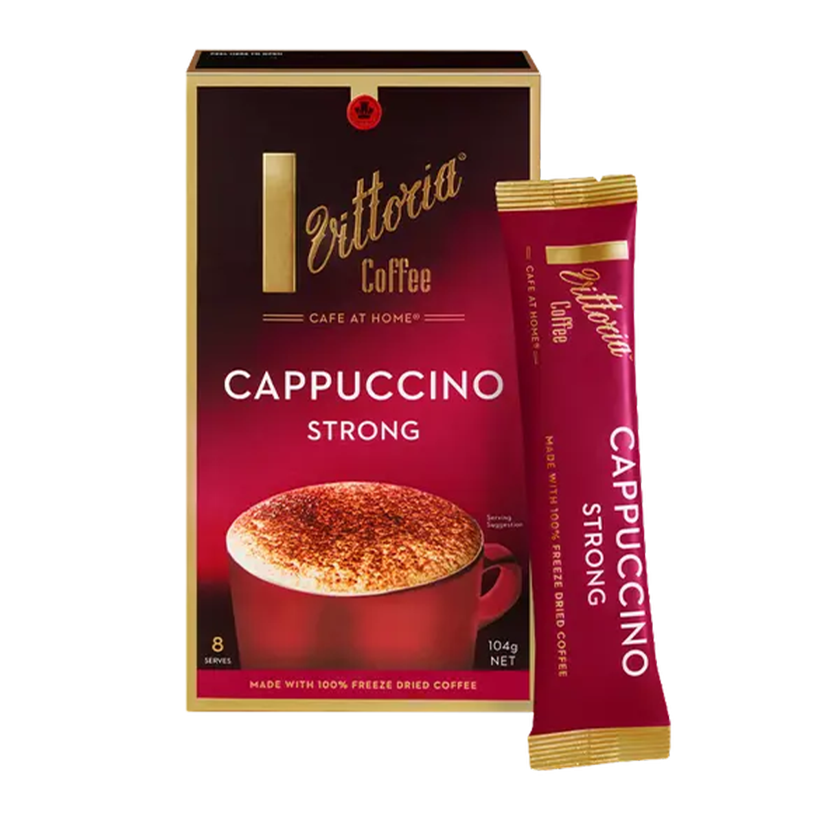 Vittoria Cappuccino Strong Coffee x8 104g
