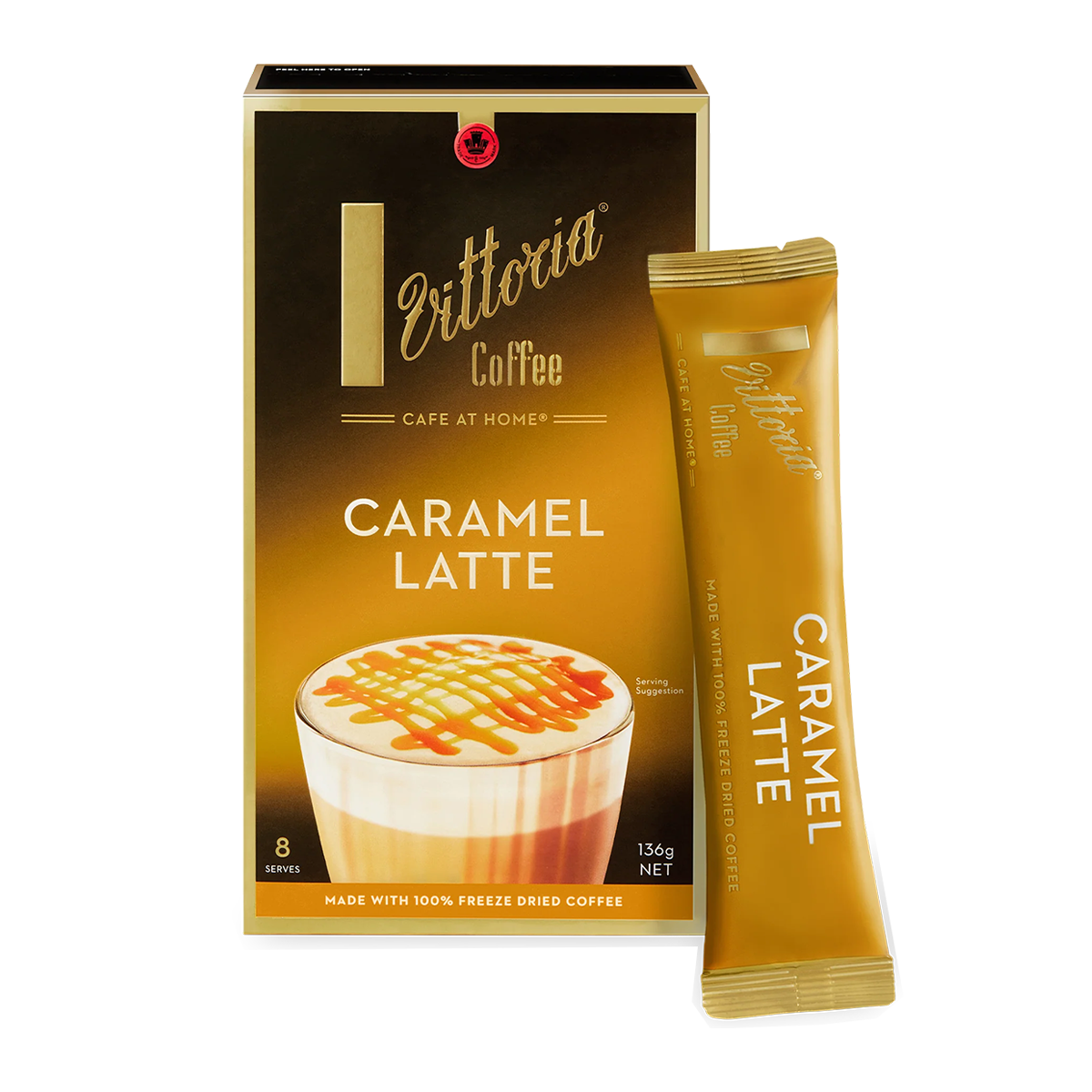 Vittoria Caramel Latte Coffee x8 136g