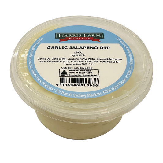 Harris Farm Garlic Jalepeno Dip 180g