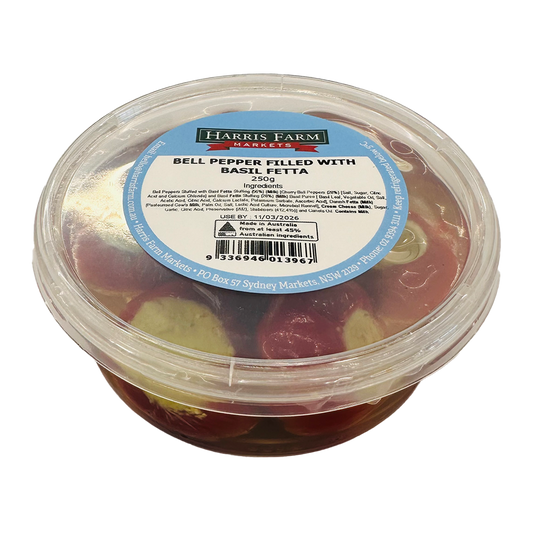 Harris Farm Bell Pepper Filled with Basil Fetta 250g