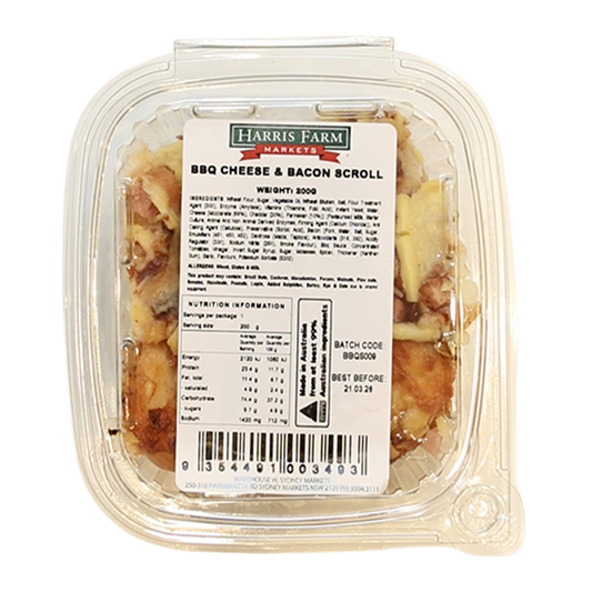 Harris Farm BBQ Cheese and Bacon Scroll 200g