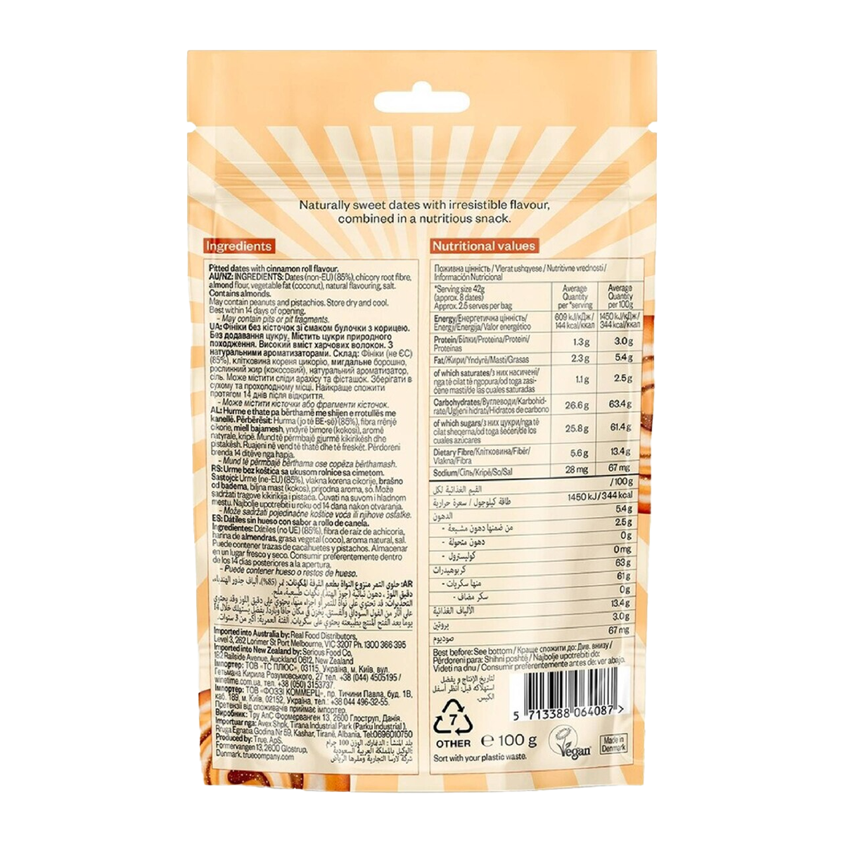 True Co. Dates Cinnamon Roll 100g