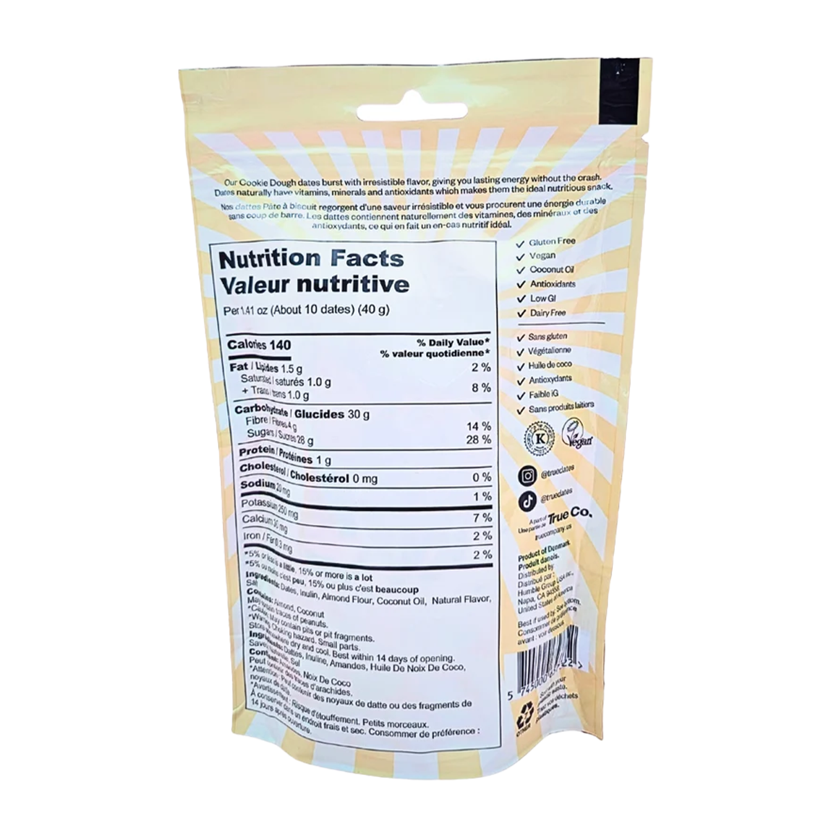 True Co. Dates Cookie Dough 100g