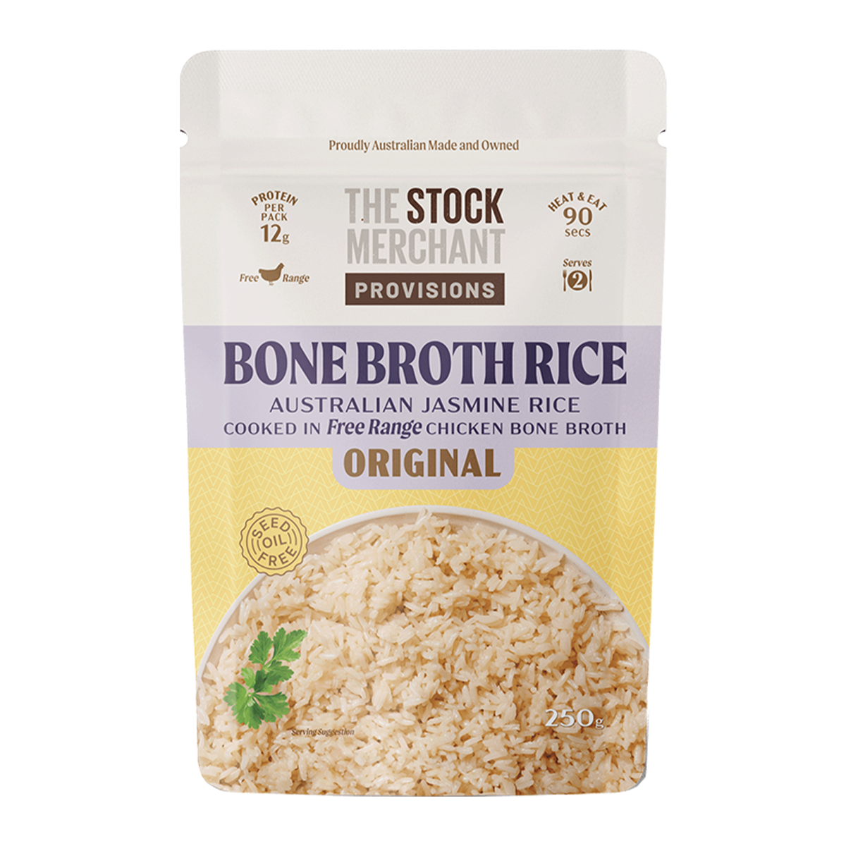 The Stock Merchant Bone Broth Rice Original 250g