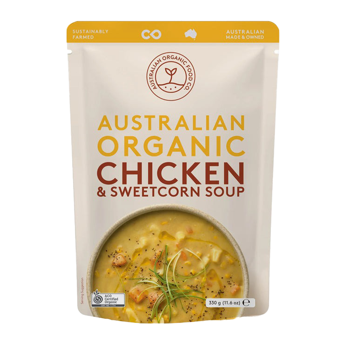 Australian Organic Food Co Chicken & Sweet Corn Soup 330g