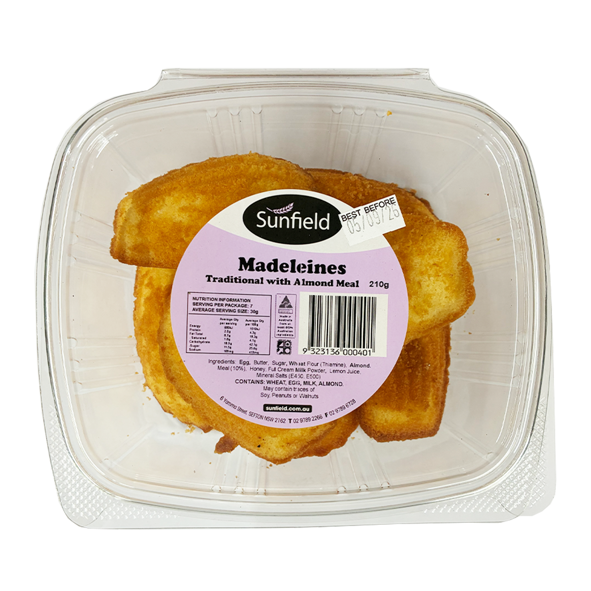 Sunfield Madeleines 210g