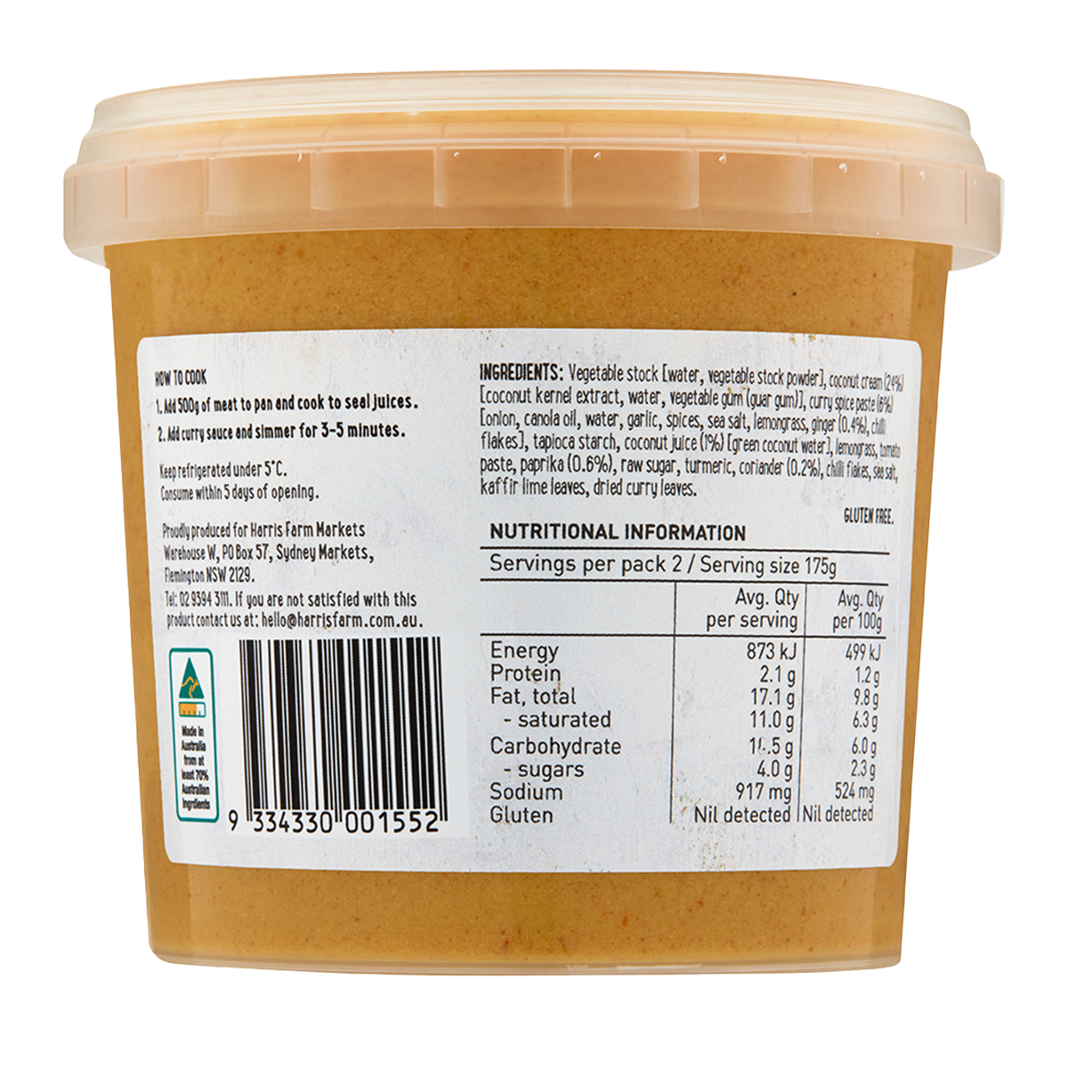Harris Farm Red Curry Sauce 350g