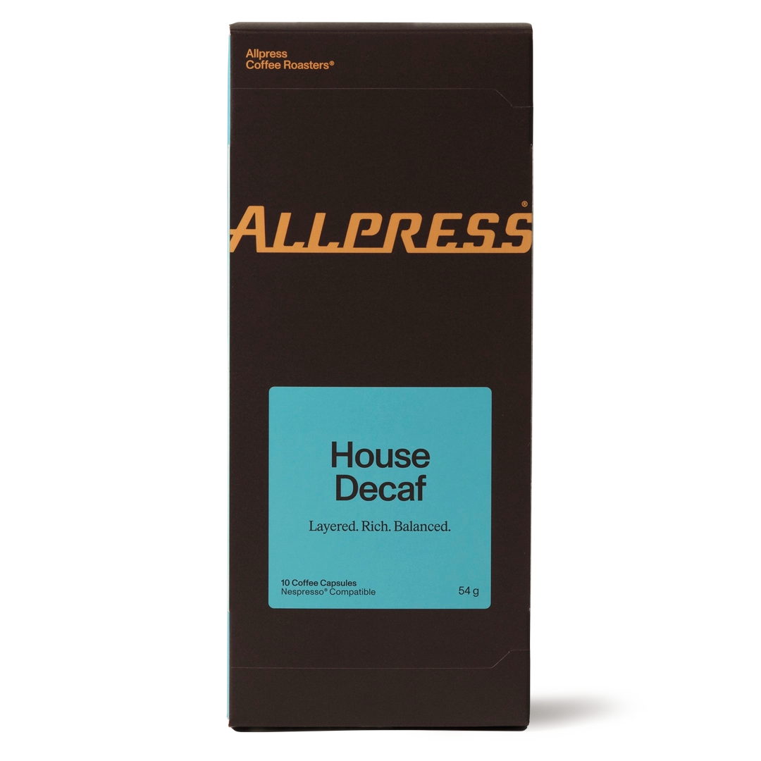 Allpress Espresso Capsules Haus Decaf Blend Nespresso Compatible x10 54g