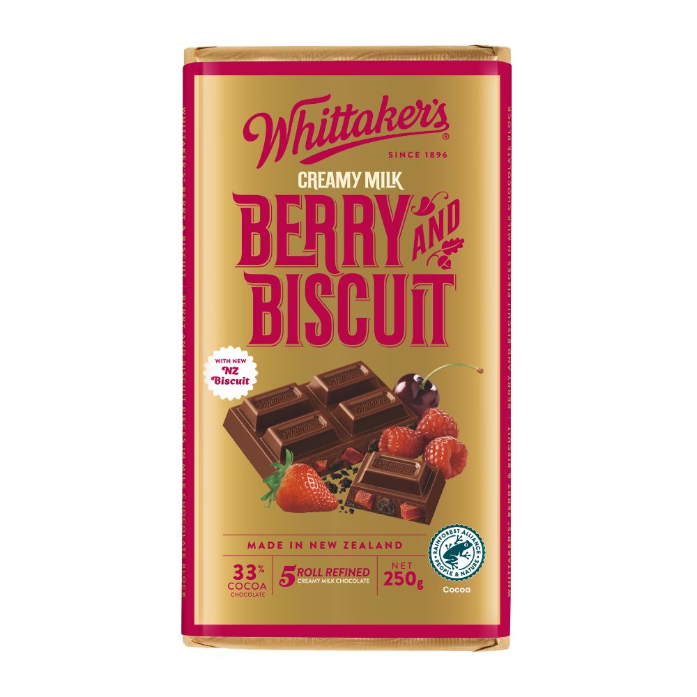 Whittakers Berry and Biscuit Chocolate 250g