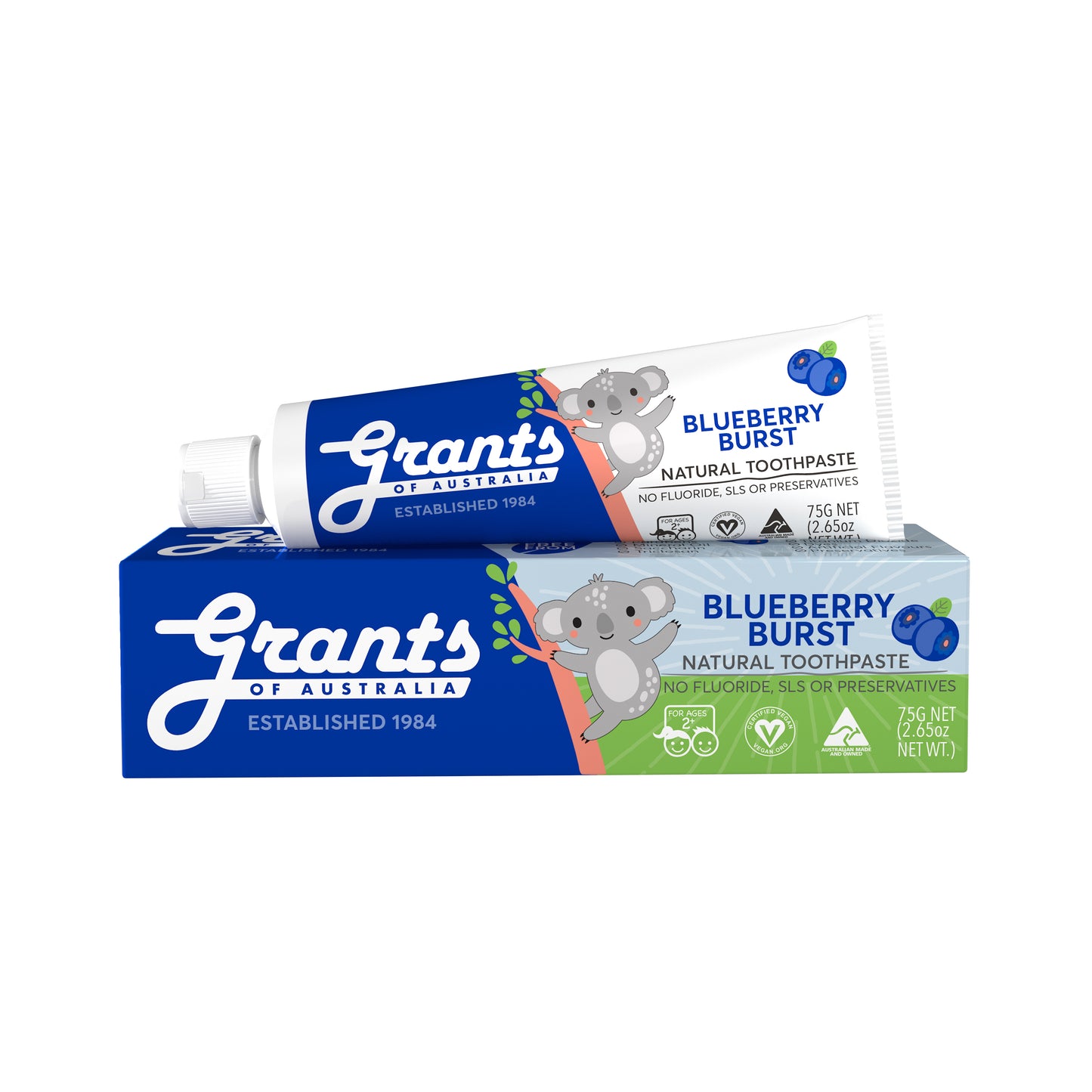 Grants Blueberry Burst Kids Natural Toothpaste 75g