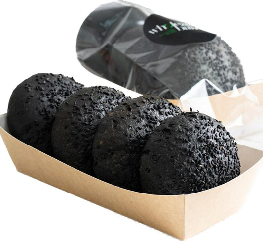 Wholegreen Bakery Gluten Free Vegan Brioche Buns Charcoal 520g
