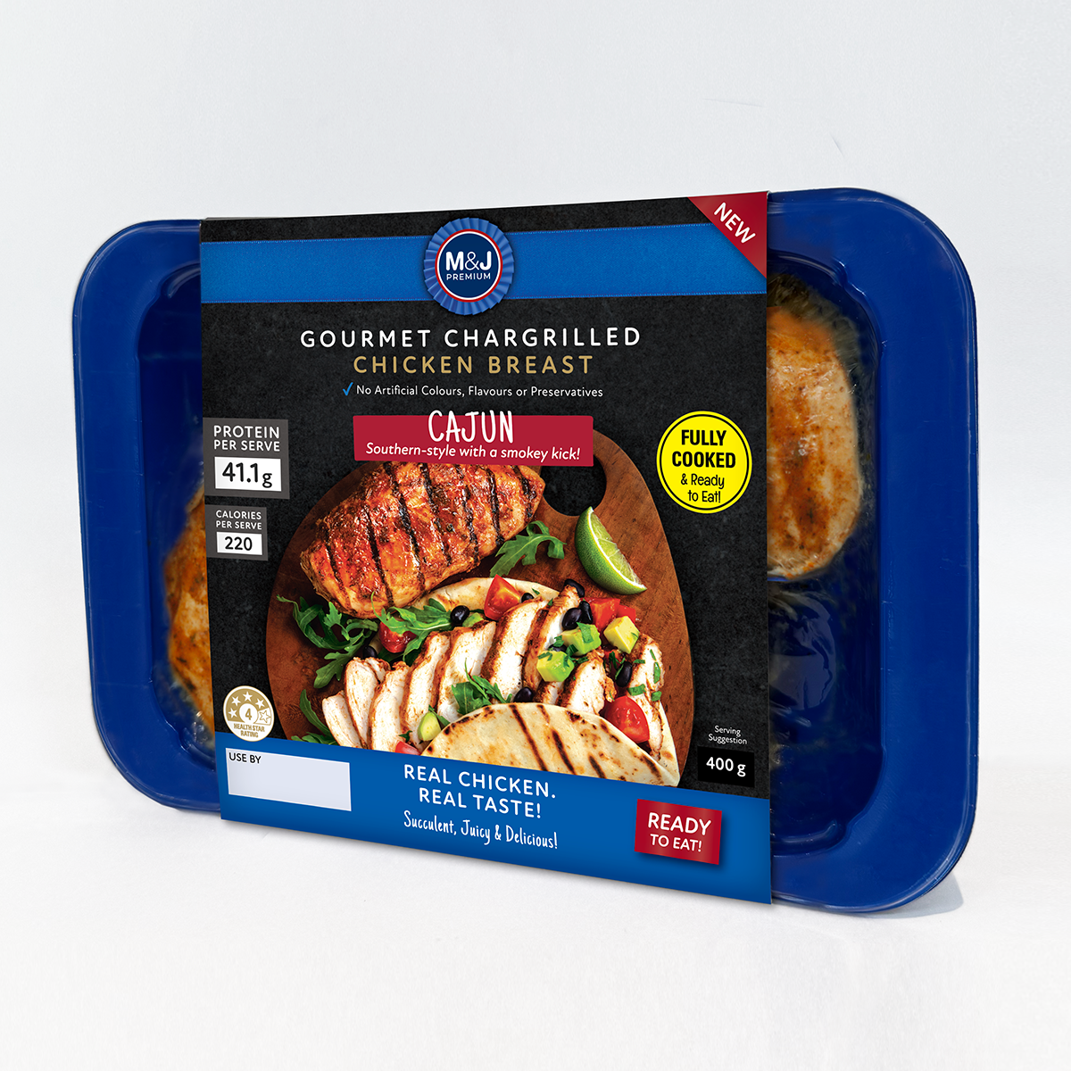 M&J Char Grilled Chicken Cajun 400g