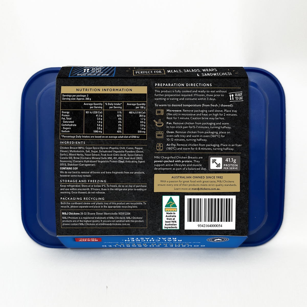 M&J Char Grilled Chicken Cajun 400g