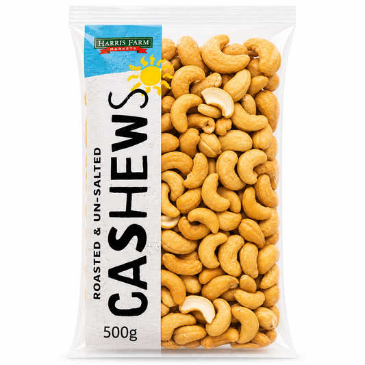 Harris Farm Cashews Roasted and Unsalted 500g