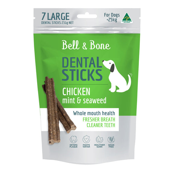 Bell and Bone Dental Sticks Chicken, Mint and Seaweed 231g