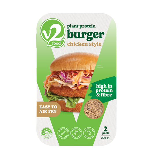 V2Food Vegan Chicken Style Burger x2 250g