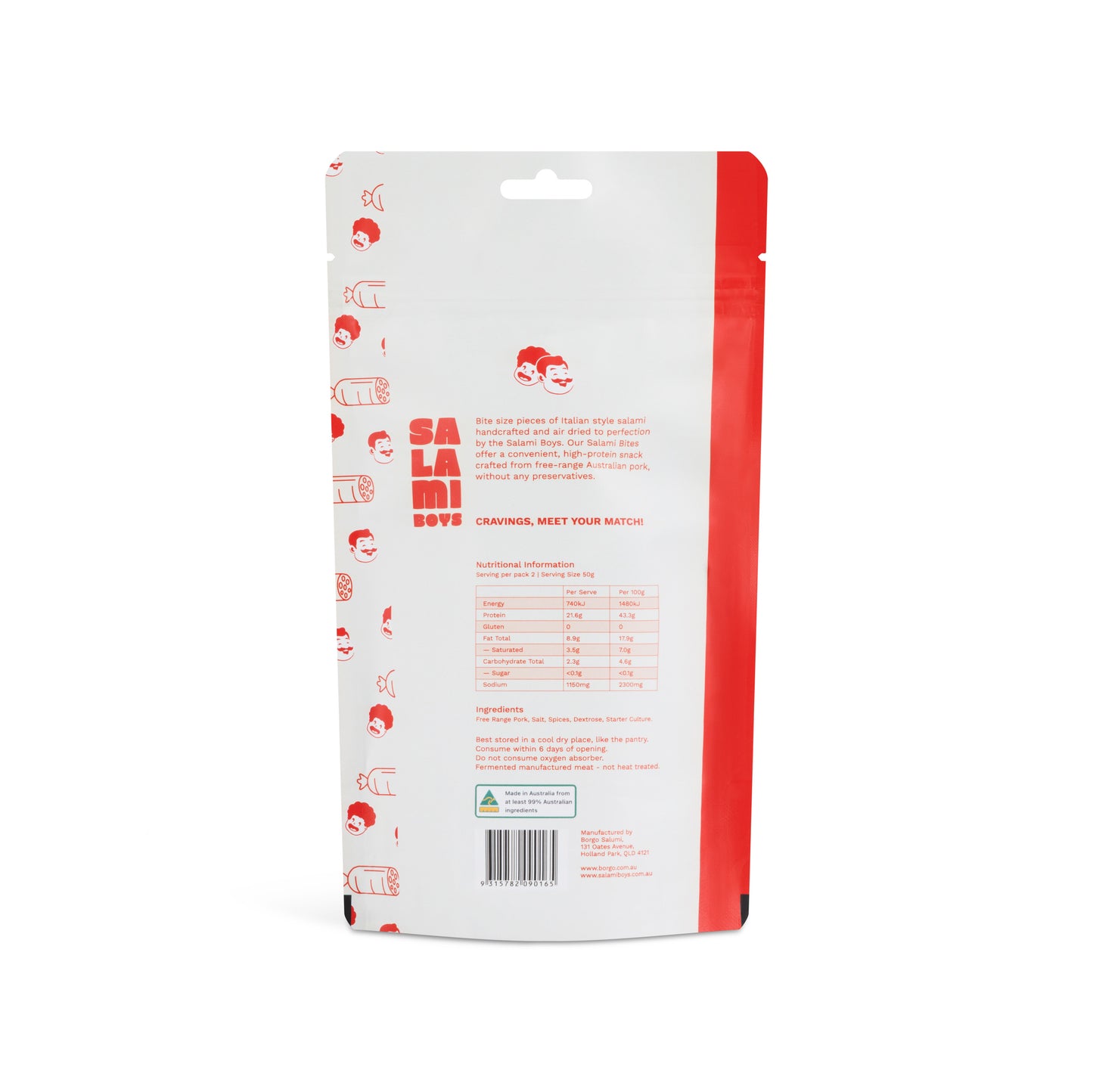 Salami Boys Classic Italian Salami Bites 100g