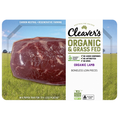 Cleaver's Organic Free Range and Grass Fed Lamb Backstrap 200-350g