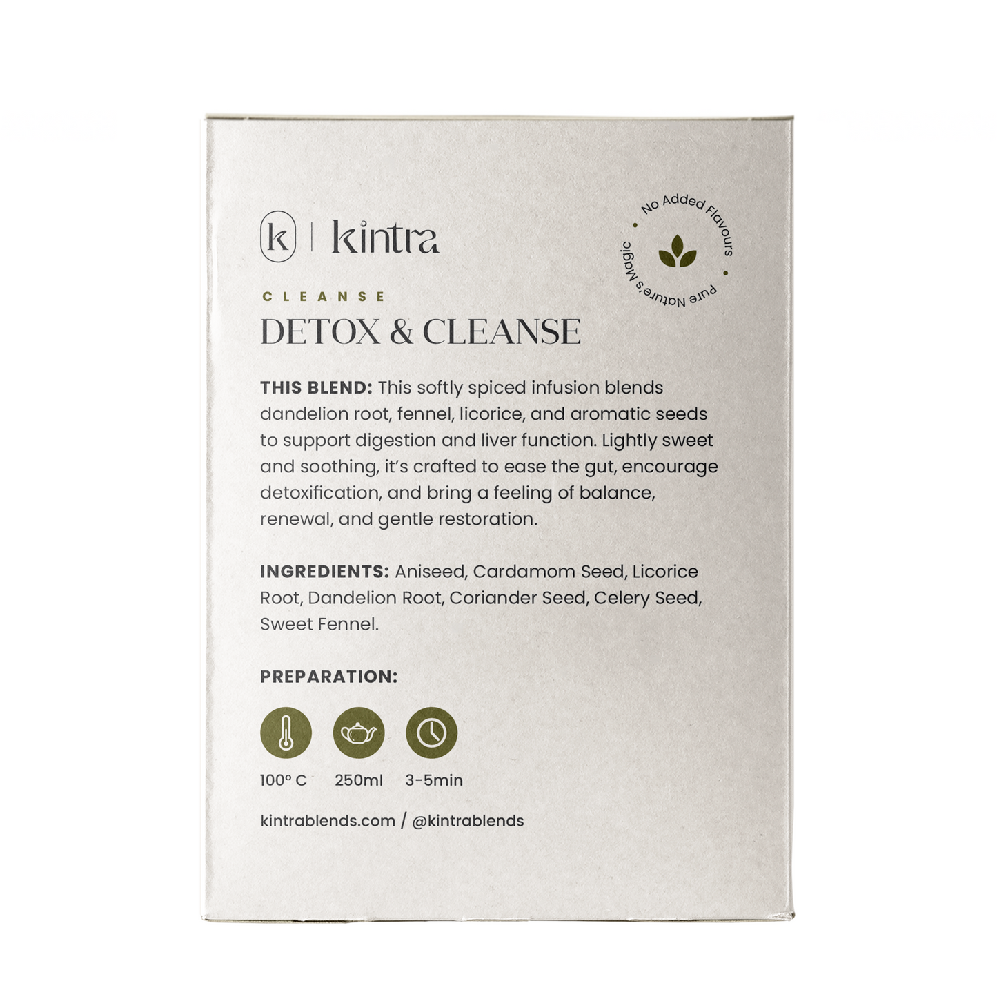 Kintra Foods Detox and Cleanse Teabags x25 65g