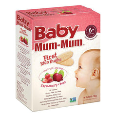 Baby Mum-Mum First Rice Rusks Strawberry and Beetroot 6 Months+ x18 36g