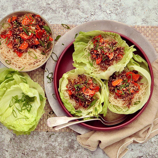 Asian Pork and Beef Lettuce Cups | Harris Farm Online