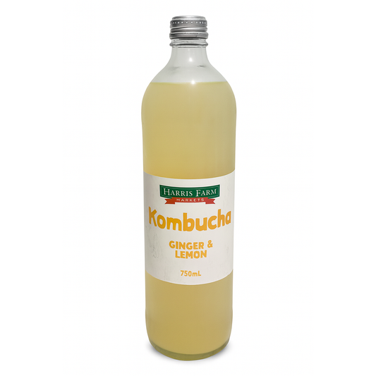 Harris Farm Kombucha Ginger Lemon 750ml