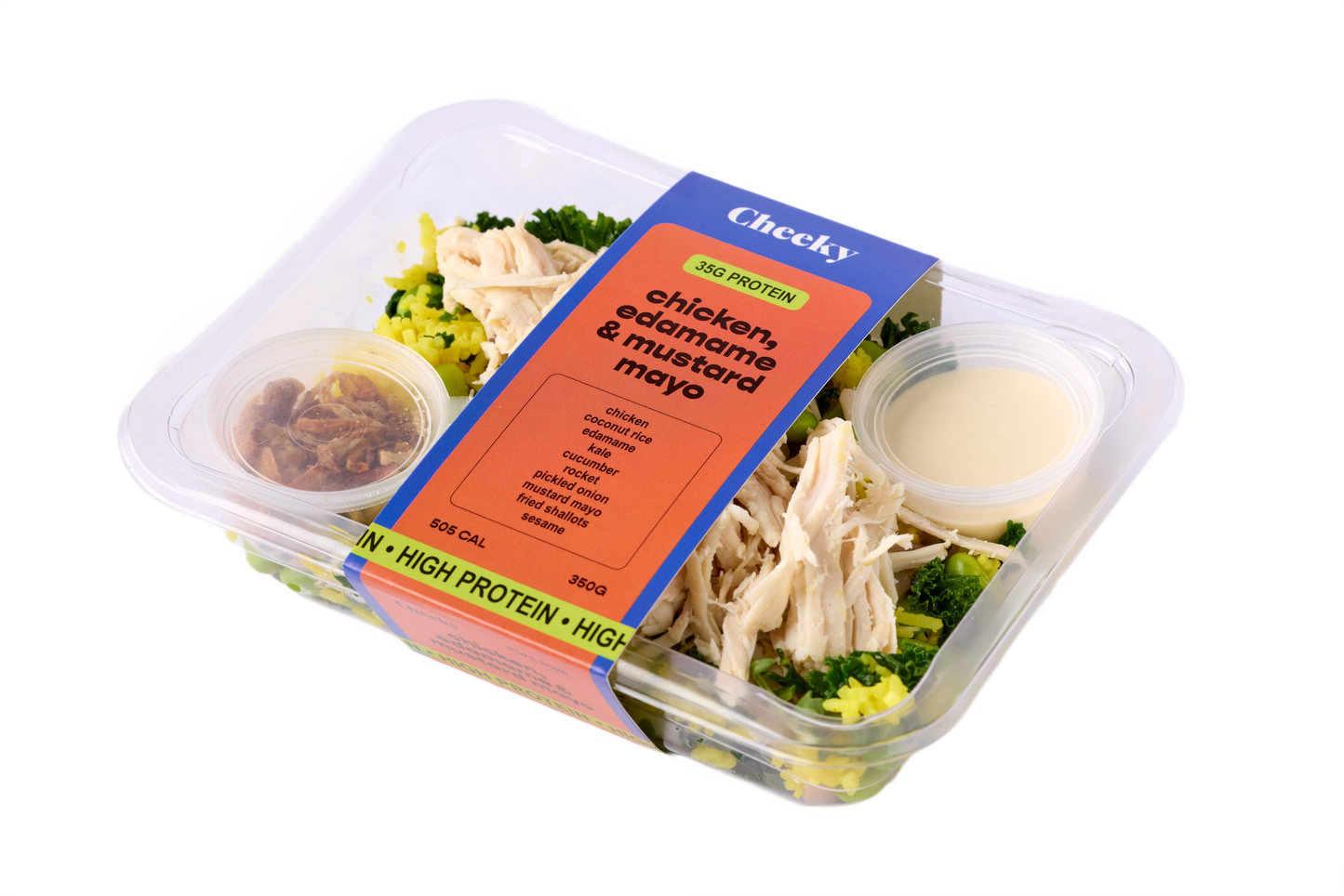 Cheeky Poke Chicken Edamame & Mustard Mayo High Protein Poke Bowl 350g