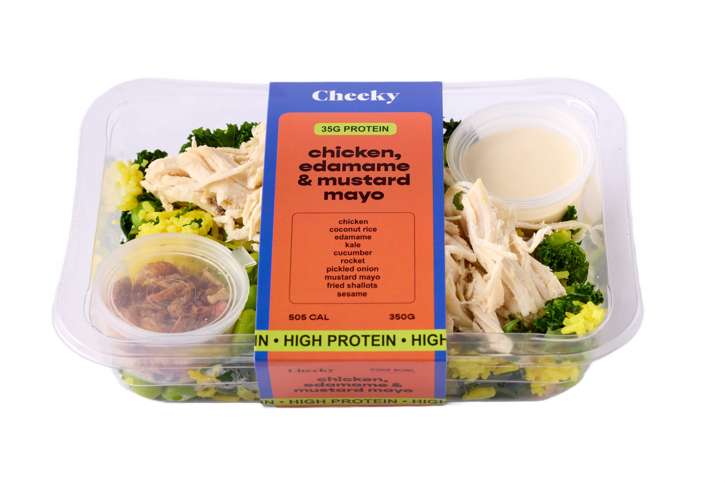 Cheeky Poke Chicken Edamame & Mustard Mayo High Protein Poke Bowl 350g