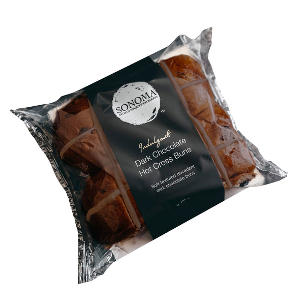 Sonoma Hot Cross Buns Indulgent Chocolate 4 Pack 320g