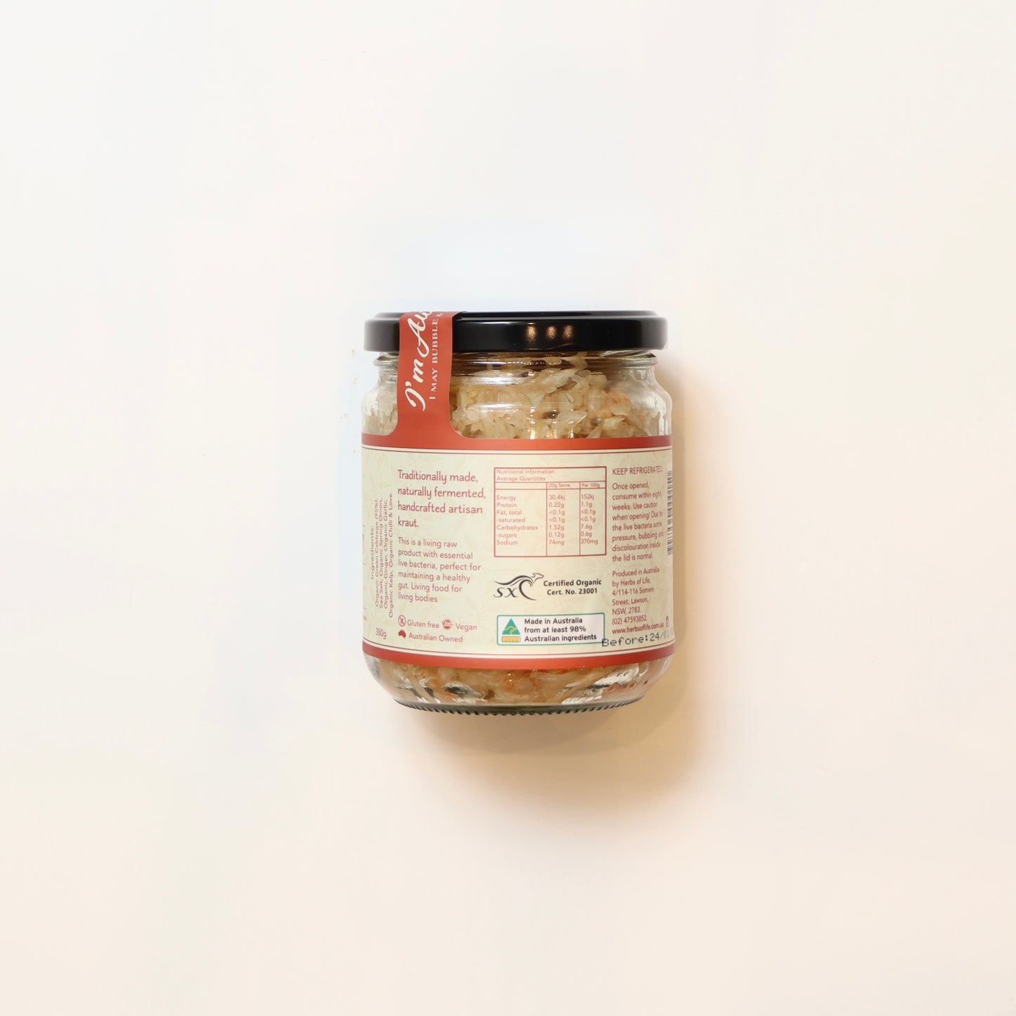 Herbs of Life Organic Kimchi 380g