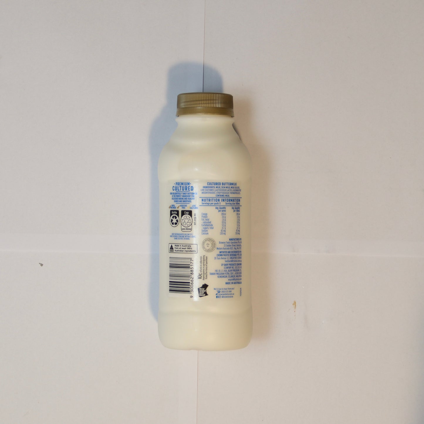 Brownes Dairy Buttermilk 500ml