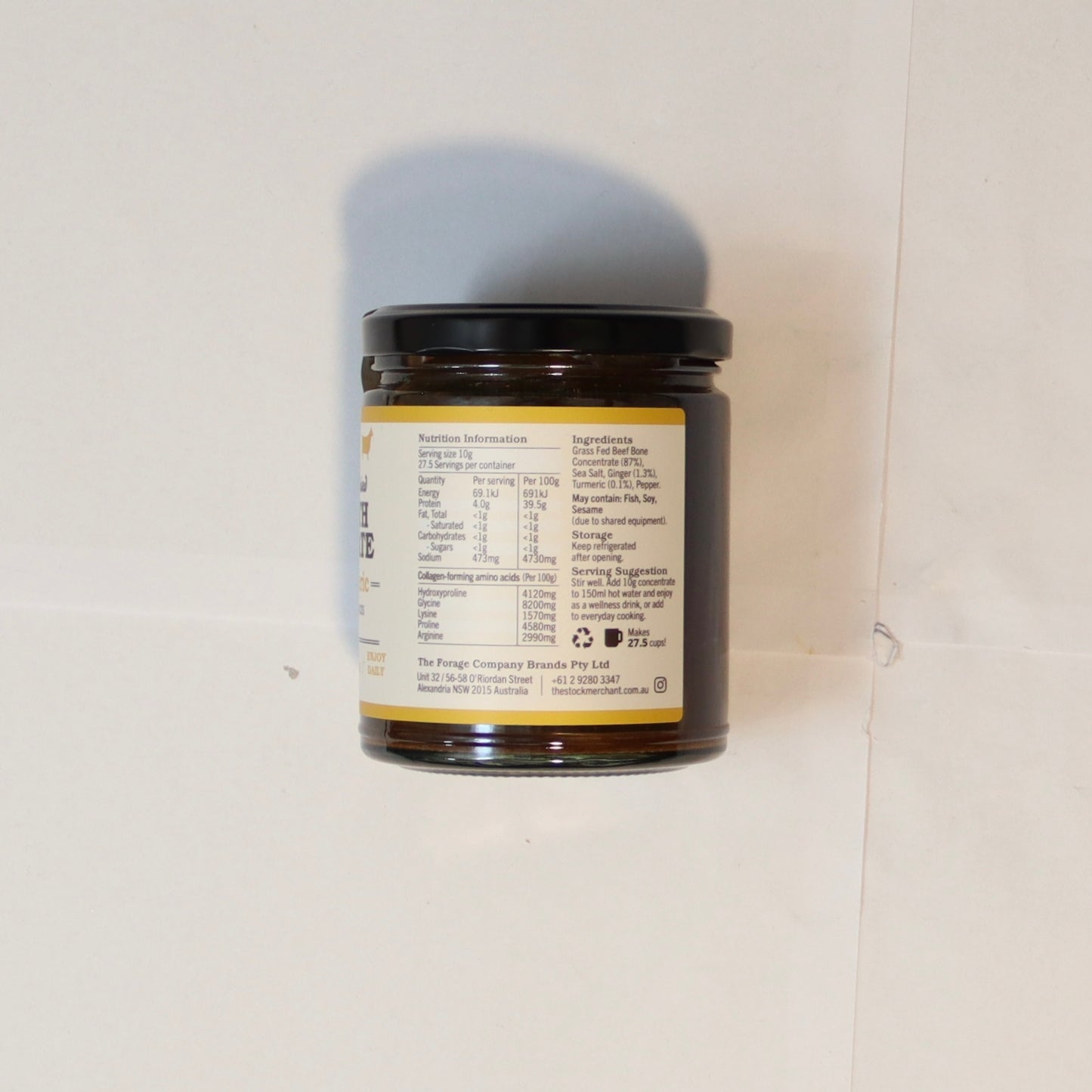 The Stock Merchant Bone Broth Ginger & Turmeric 275g