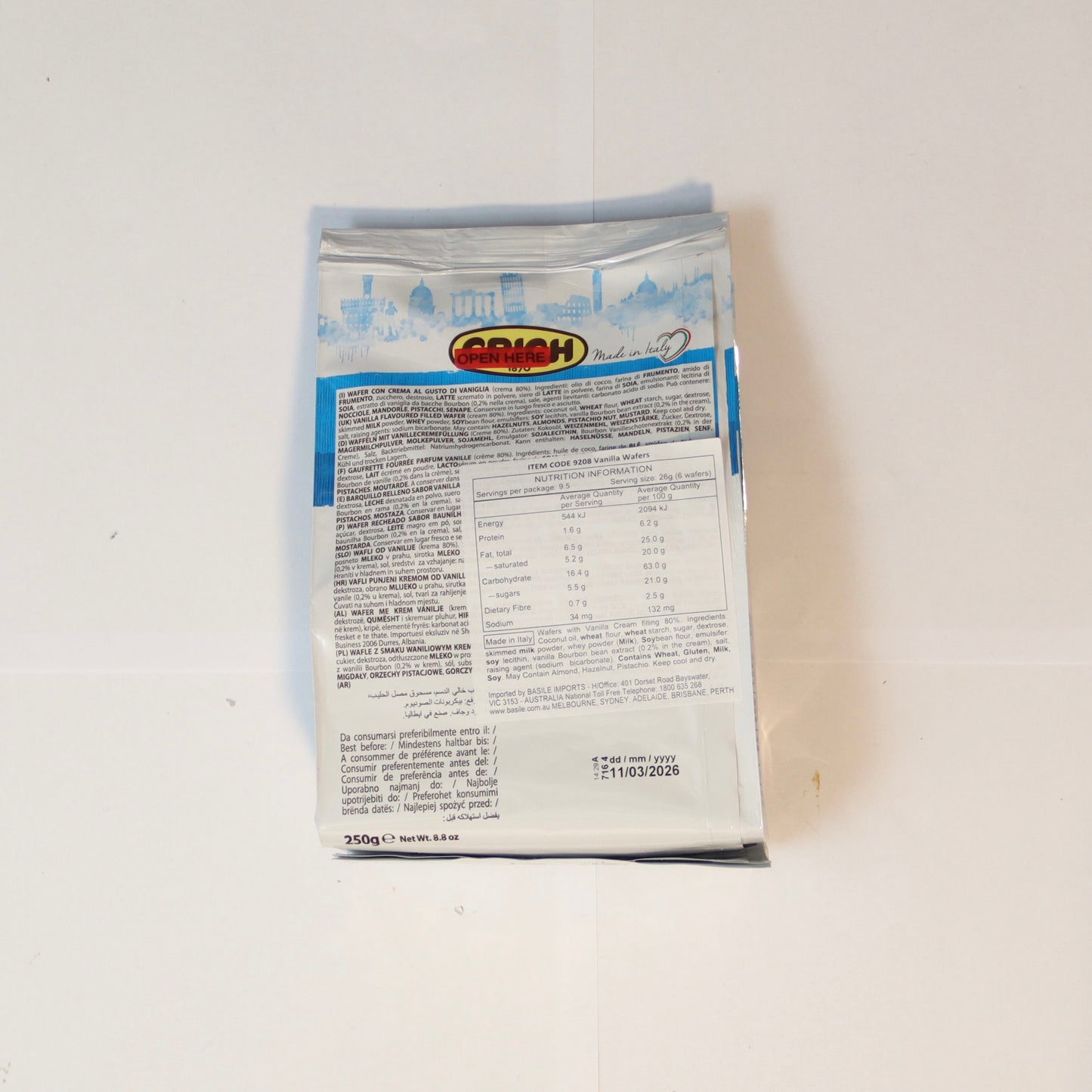 Crich Vanilla Wafers 250g