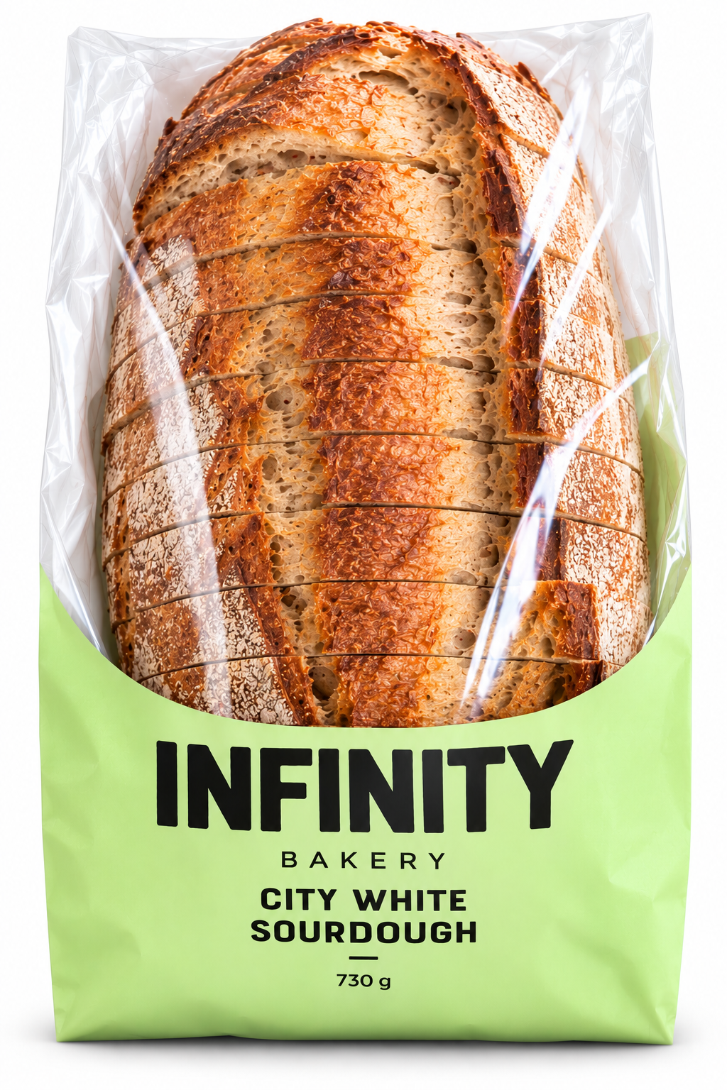Infinity Bakery City White Sliced Sourdough 730g