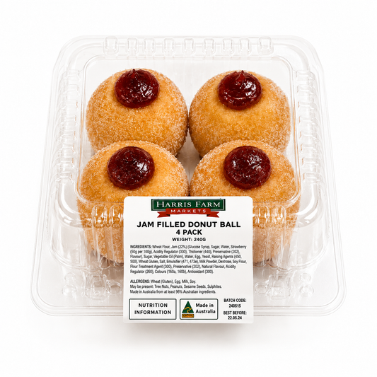 Harris Farm Jam Mini Donuts 200g