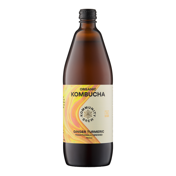 Kommunity Brew Organic Kombucha Ginger and Turmeric 750ml