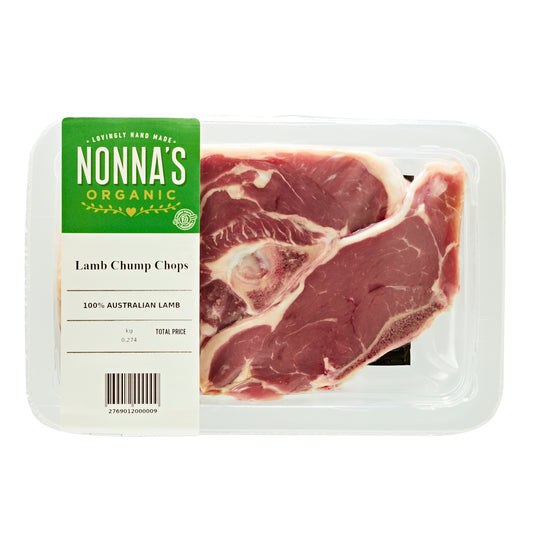 Nonna's Organic Grass Fed Lamb Chump Chops 250-350g