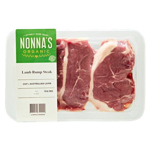 Nonna's Organic Grass Fed Lamb Rump Steak 180g-200g