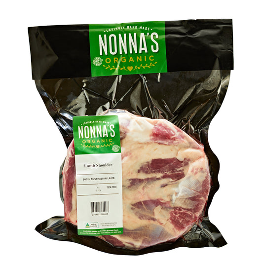 Nonna's Organic Grass Fed Lamb Shoulder Bone In 1-1.3kg